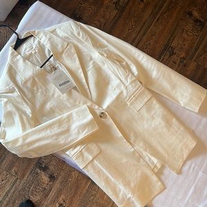 BNWT Bohme Linen Blazer, size Small in Cream